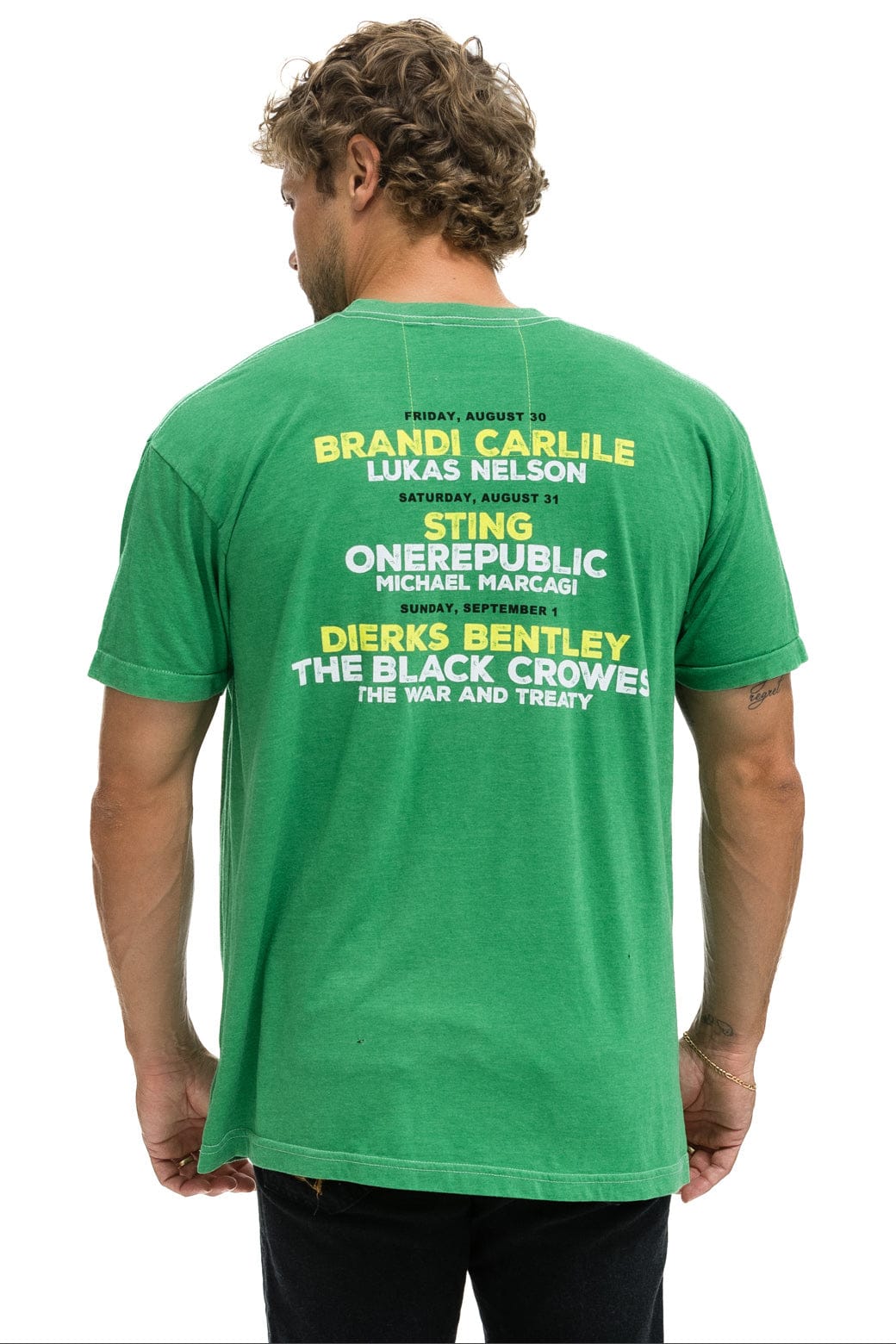 JAZZ ASPEN SNOWMASS 2024 CREW TEE SHIRT - KELLY GREEN - Image 3