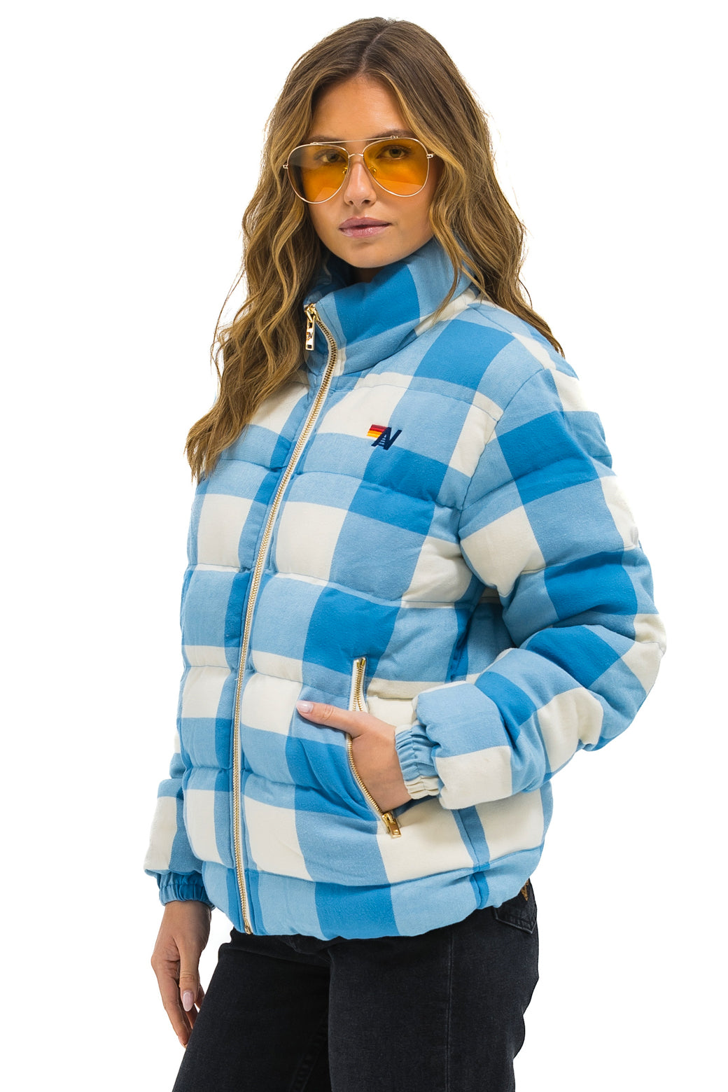 UNISEX PLAID TRAVELER JACKET - SKY PLAID - Image 5