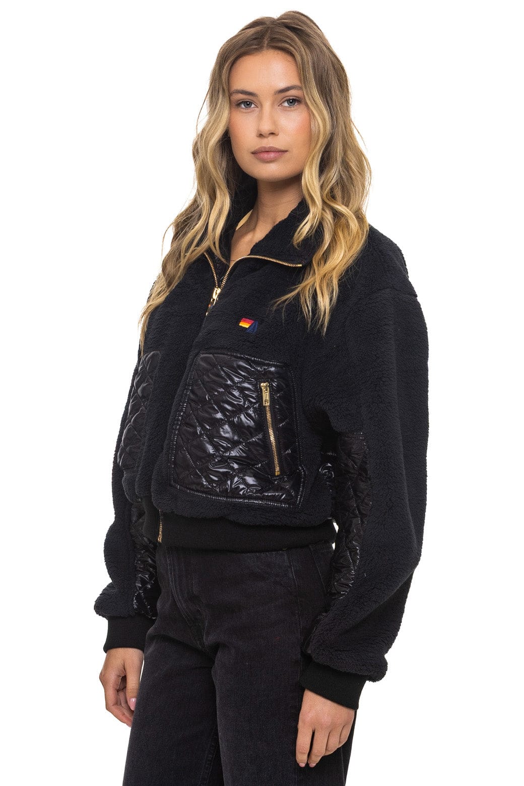 TEDDY FULL ZIP JACKET - BLACK - Image 3