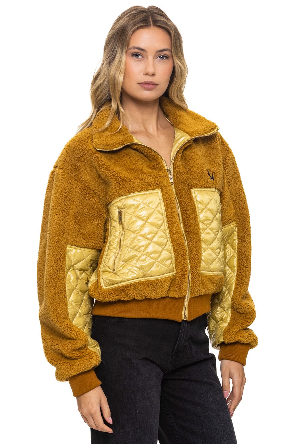 TEDDY FULL ZIP JACKET - HONEY - Image 3