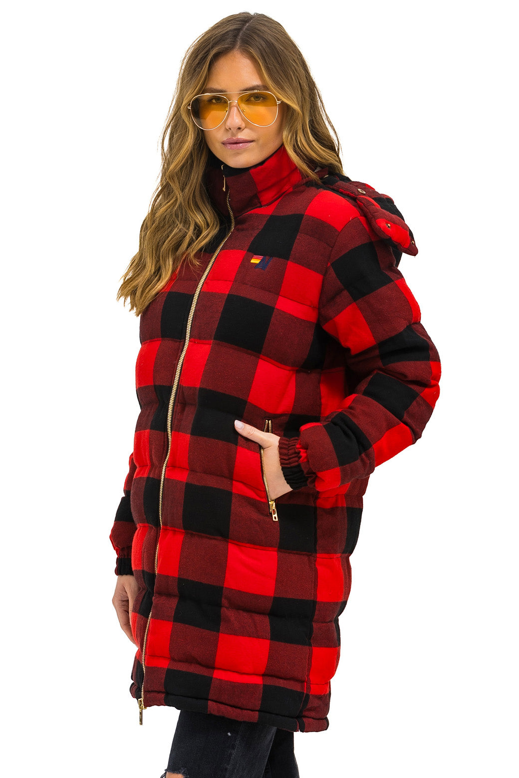 PLAID UNISEX LONG TREKKER JACKET - BUFFALO PLAID - Image 2