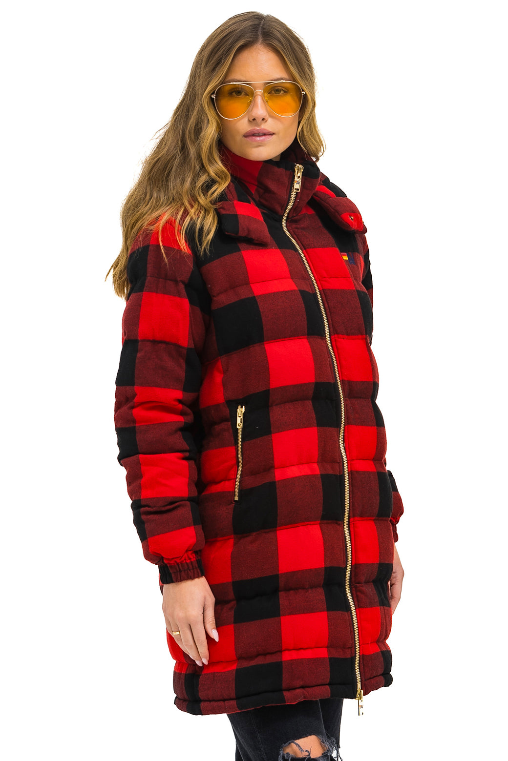 PLAID UNISEX LONG TREKKER JACKET - BUFFALO PLAID - Image 3