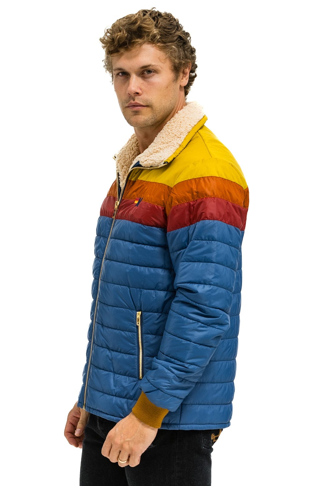 UNISEX TRAVELER LIGHTWEIGHT JACKET - SEA // RED - Image 8