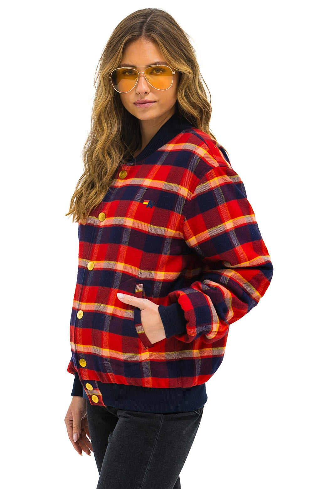 PLAID UNISEX VARSITY JACKET - RUGBY PLAID - Image 3