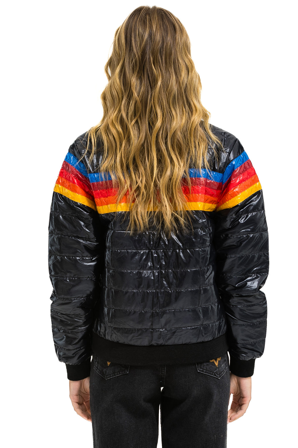 5 STRIPE JACKET - GLOSSY BLACK - Image 5