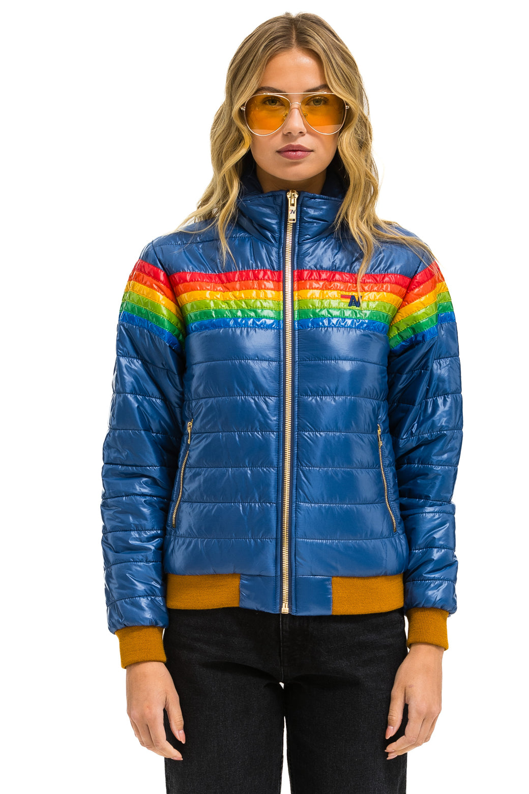 6 STRIPE JACKET - GLOSSY DEEP BLUE - Image 5