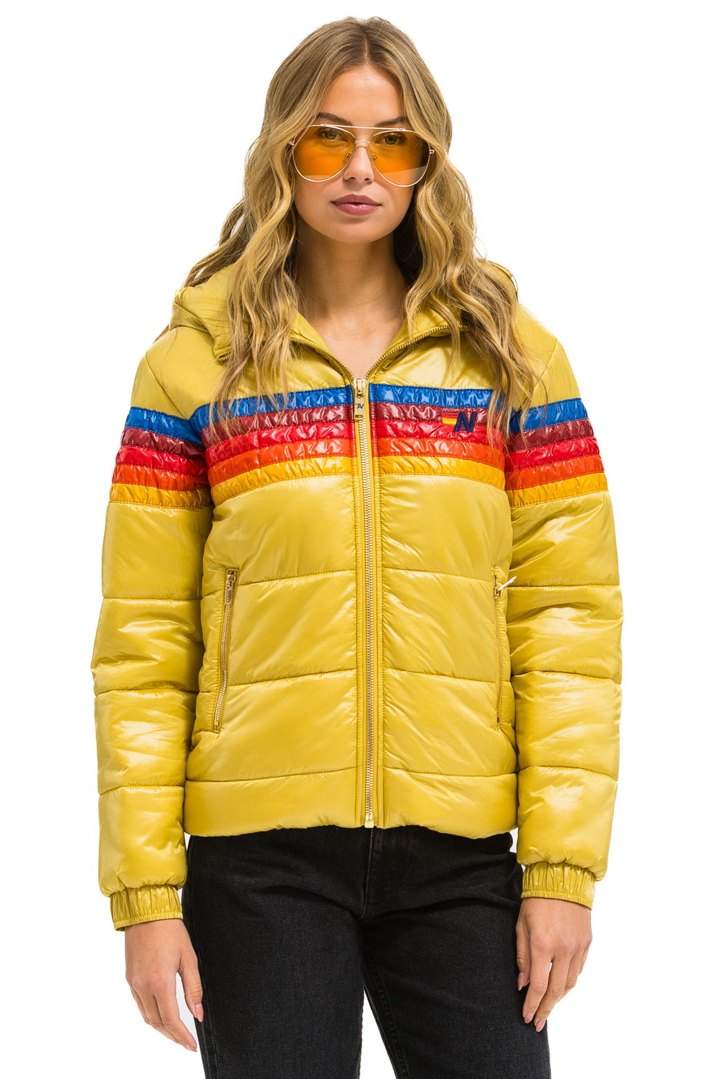 5 STRIPE TREKKER JACKET - GLOSSY KHAKI - Image 2