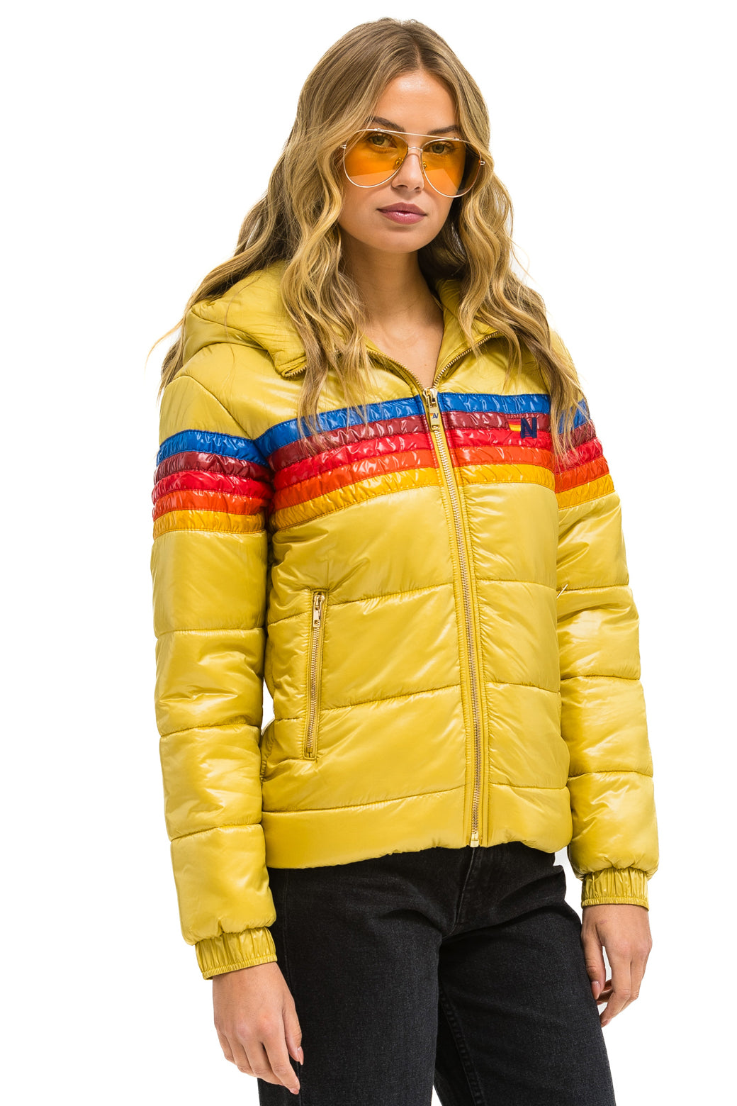 5 STRIPE TREKKER JACKET - GLOSSY KHAKI - Image 3
