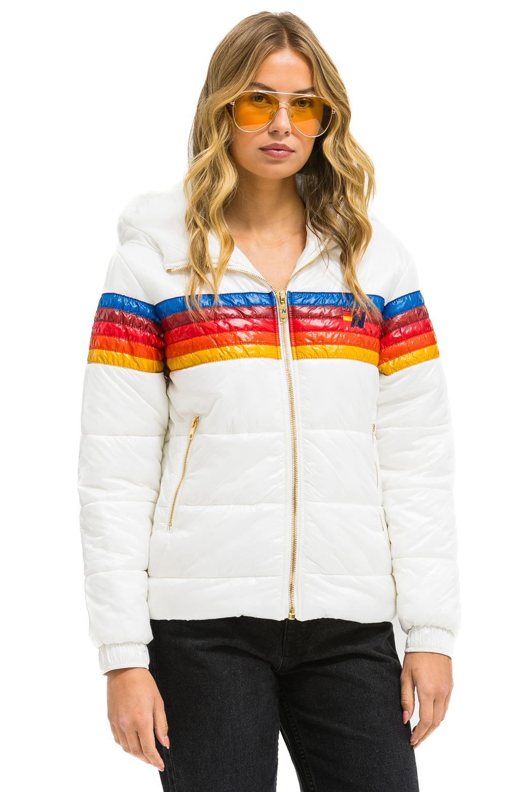 5 STRIPE TREKKER JACKET - GLOSSY WHITE - Image 2