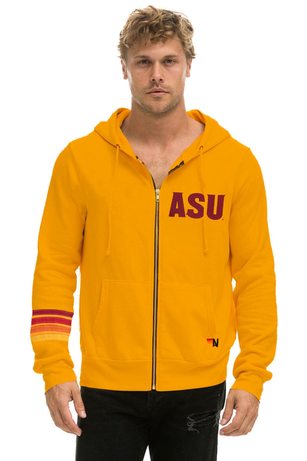 ASU FORK 'EM DEVILS ZIP HOODIE - GOLD - Image 3