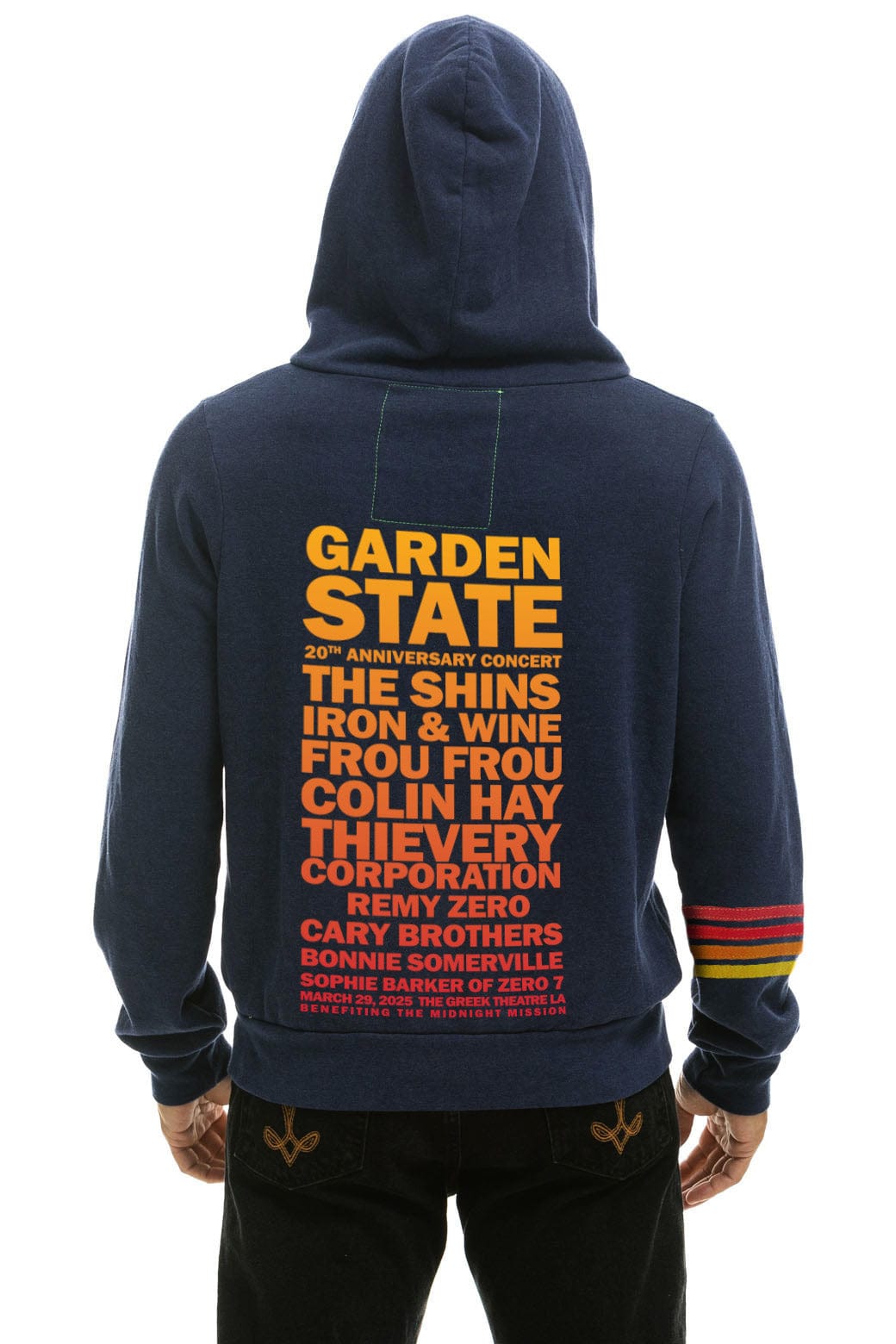 GARDEN STATE CONCERT ZIP HOODIE - NAVY - Image 4