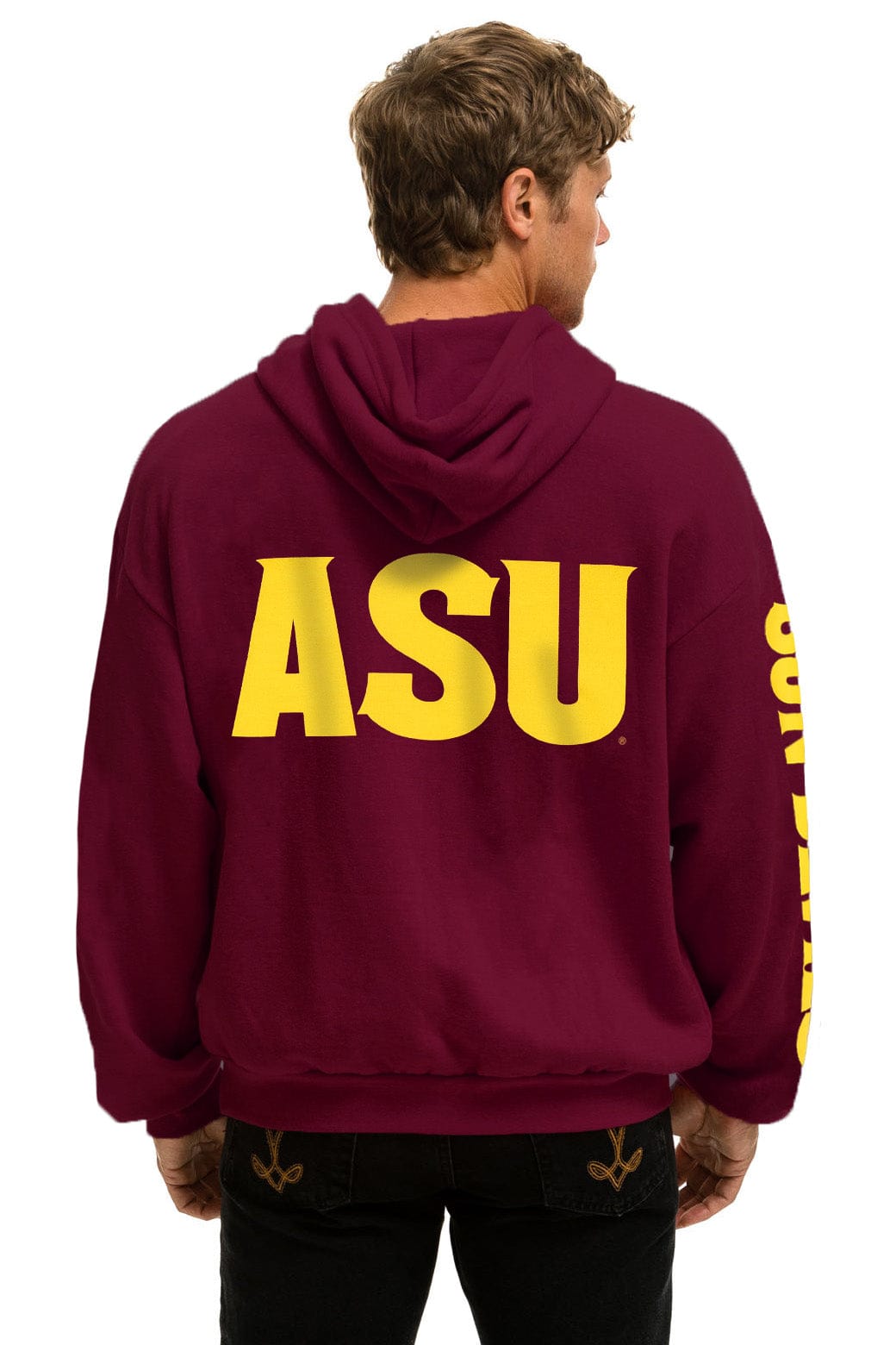 ASU FORK PULLOVER HOODIE RELAXED - MAROON - Image 4