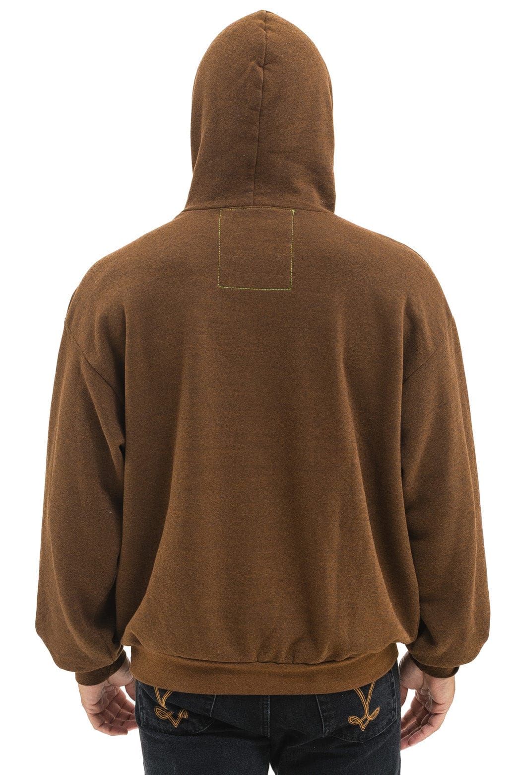BOLT HEART PULLOVER RELAXED HOODIE - CHOCOLATE - Image 4