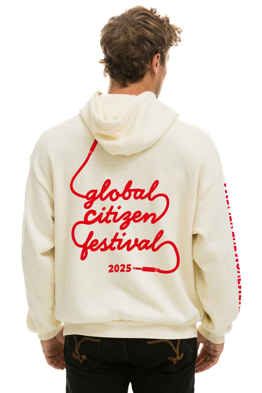 GLOBAL CITIZEN 2025 RELAXED PULLOVER HOODIE - VINTAGE WHITE - Image 4