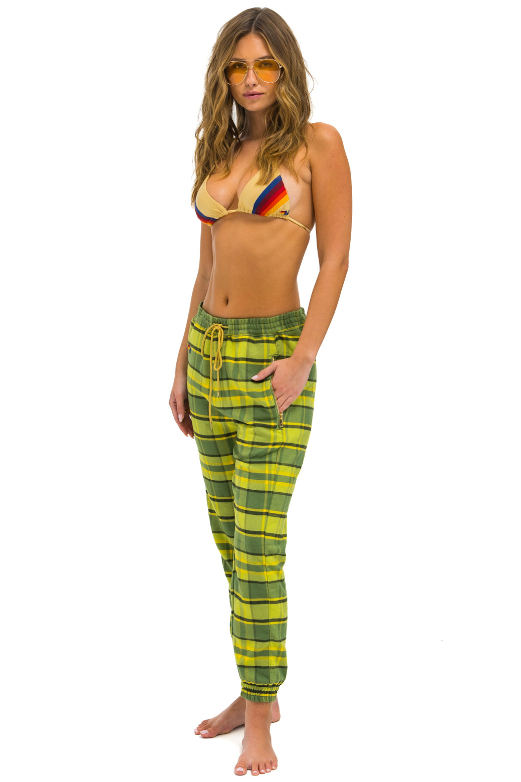 UNISEX PLAID LODGE PANT - AVOCADO PLAID - Image 5