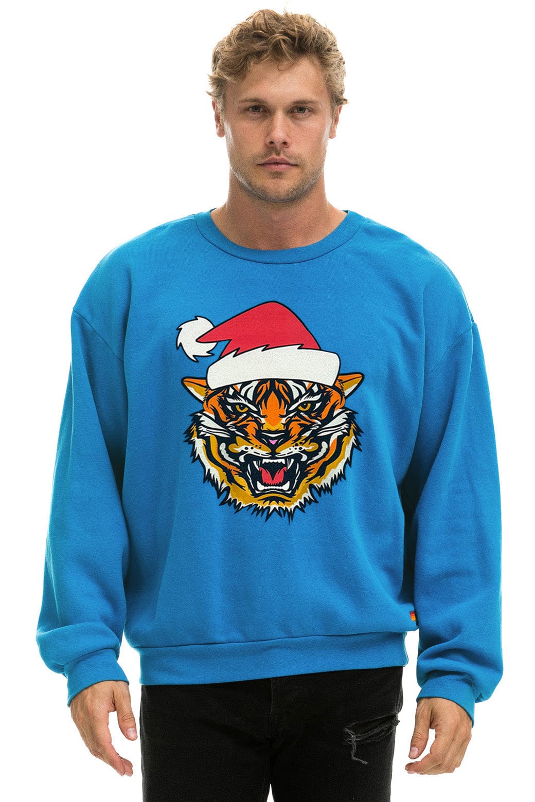 RELAXED SANTA TIGER SWEATSHIRT - COBALT - Image 2