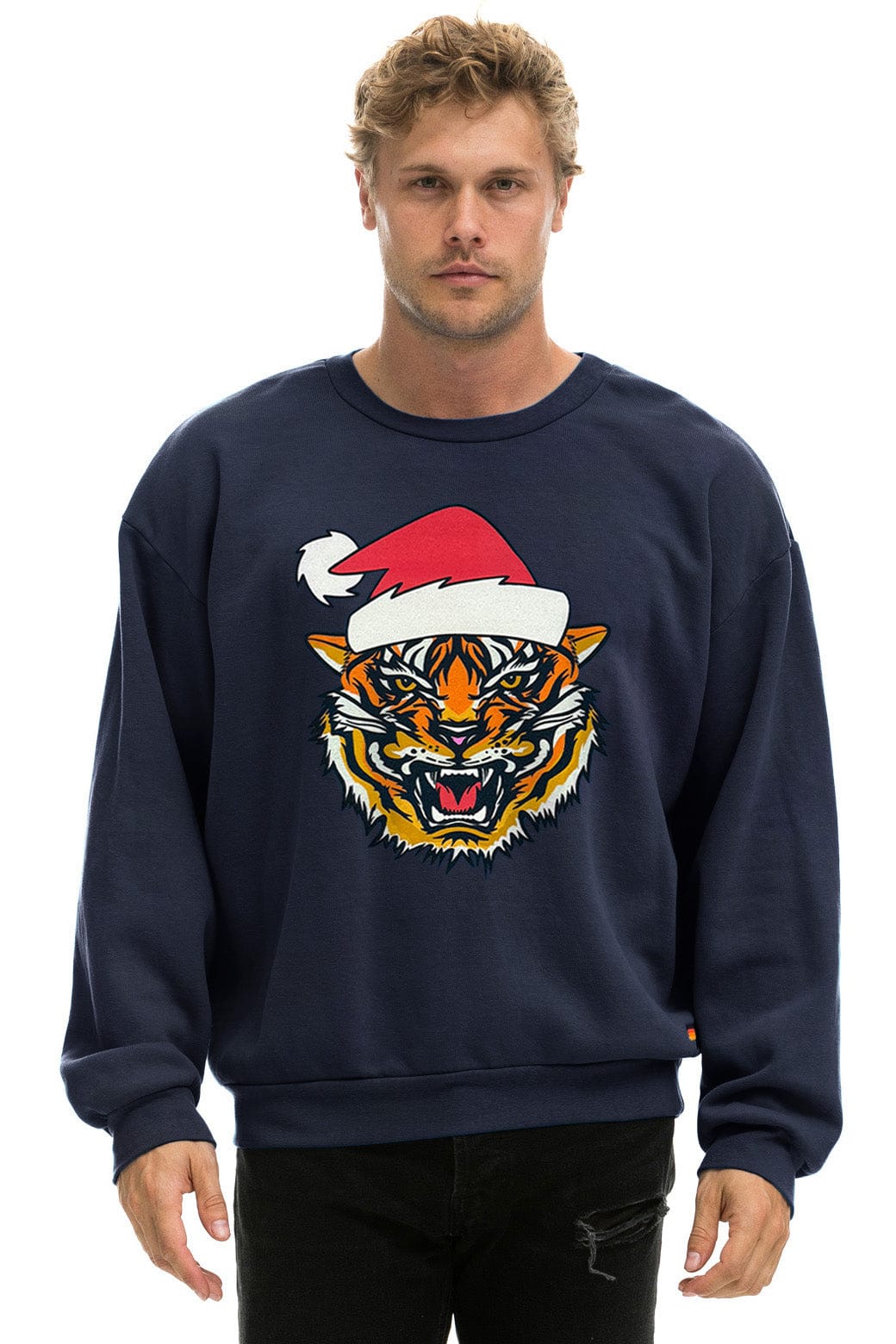 RELAXED SANTA TIGER SWEATSHIRT - NAVY - Image 2