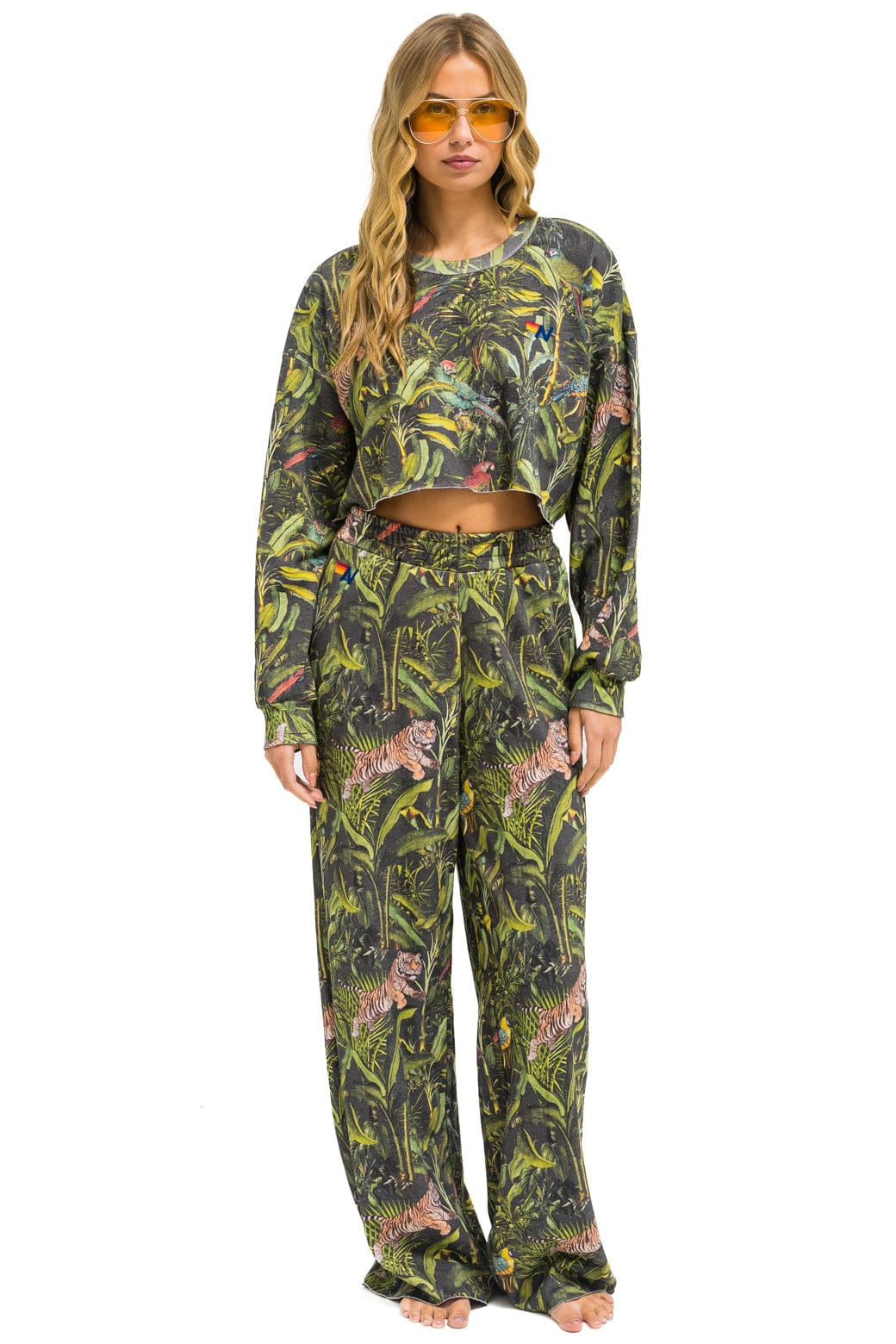 JUNGLE CROPPED CREW SWEATSHIRT RELAXED - VINTAGE CHARCOAL - Image 5
