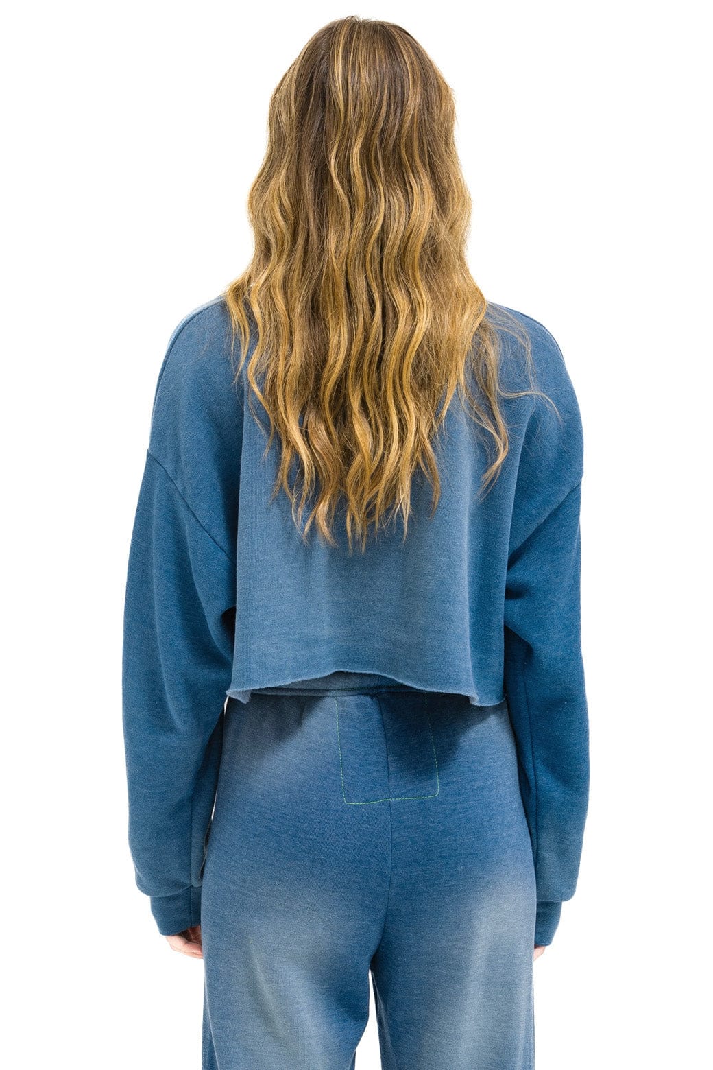 VINTAGE LOGO CROPPED CREW SWEATSHIRT RELAXED - FADED WATER - Image 4