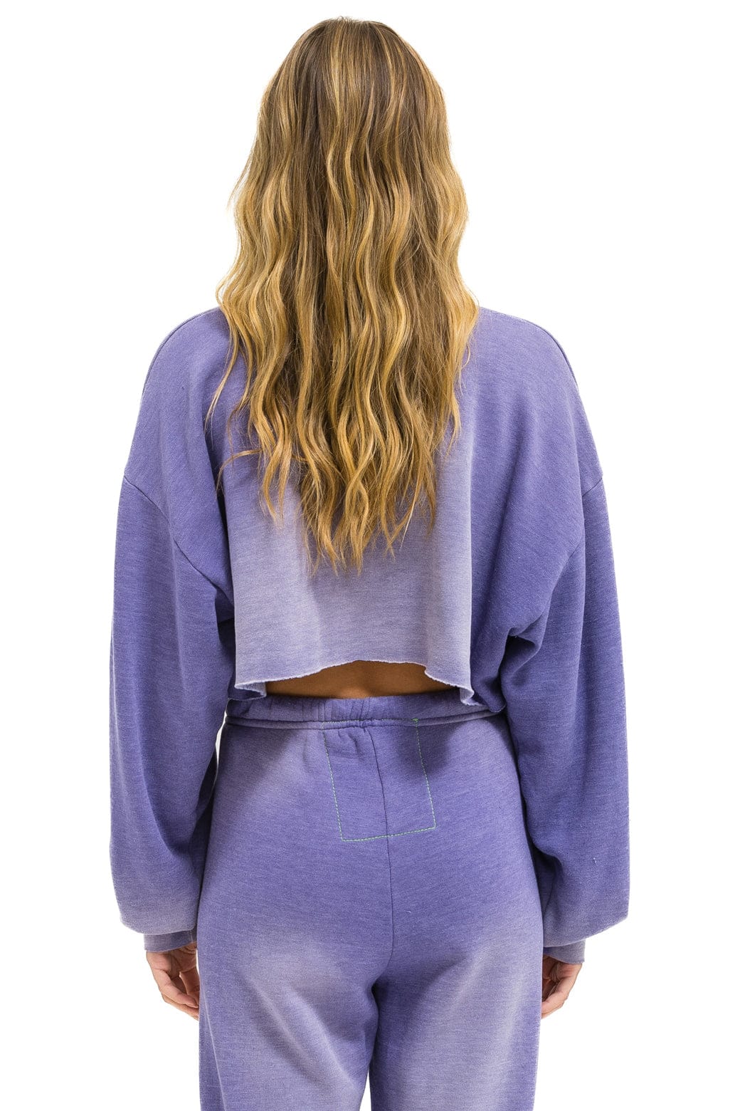 VENICE SURFER CROPPED CREW SWEATSHIRT RELAXED - FADED GRAPE - Image 3
