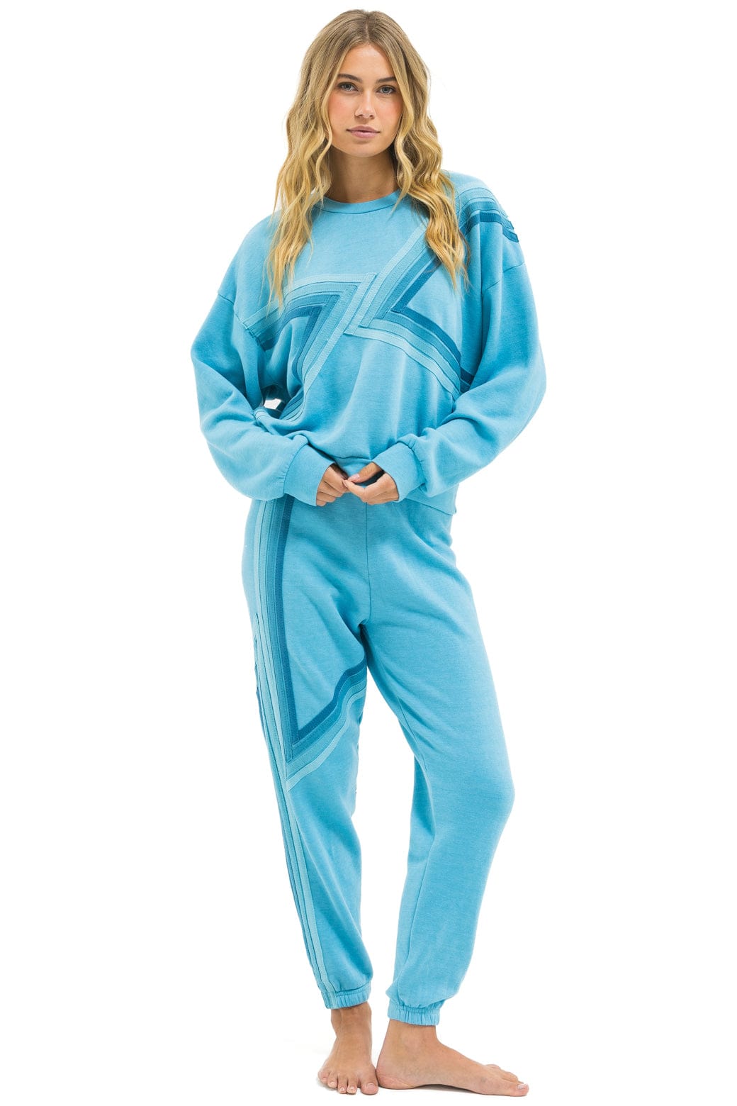 BLAZE RELAXED CREW SWEATSHIRT - AQUA // AQUA - Image 8
