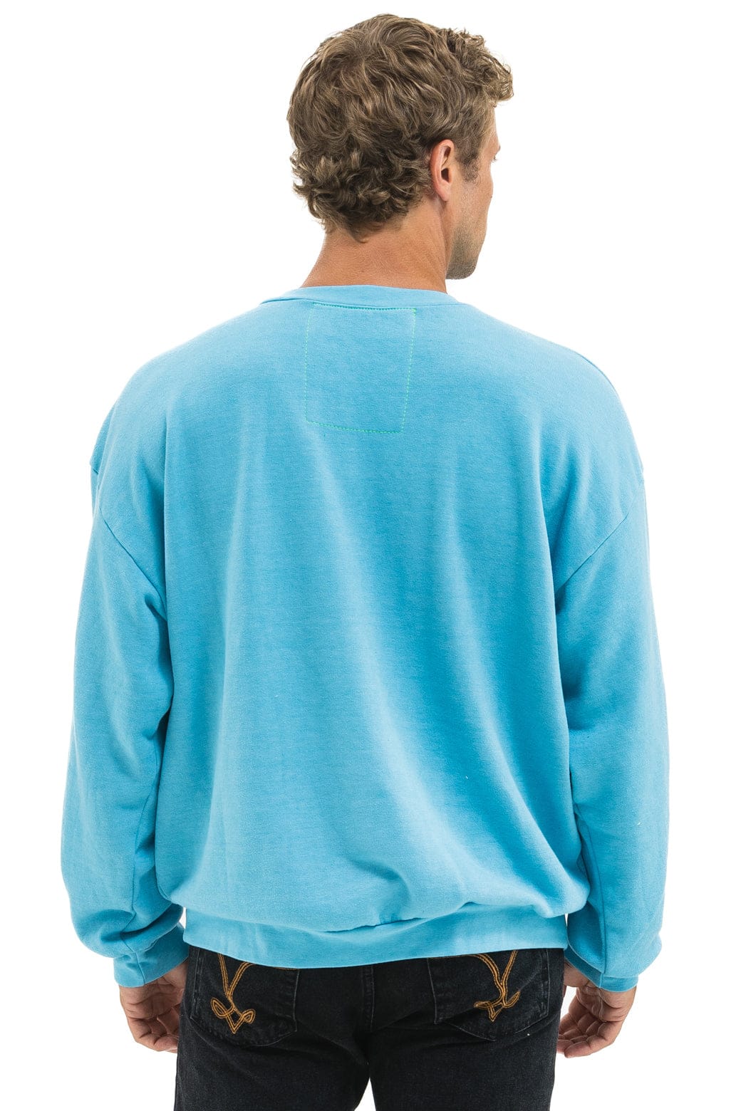 BLAZE RELAXED CREW SWEATSHIRT - AQUA // AQUA - Image 6