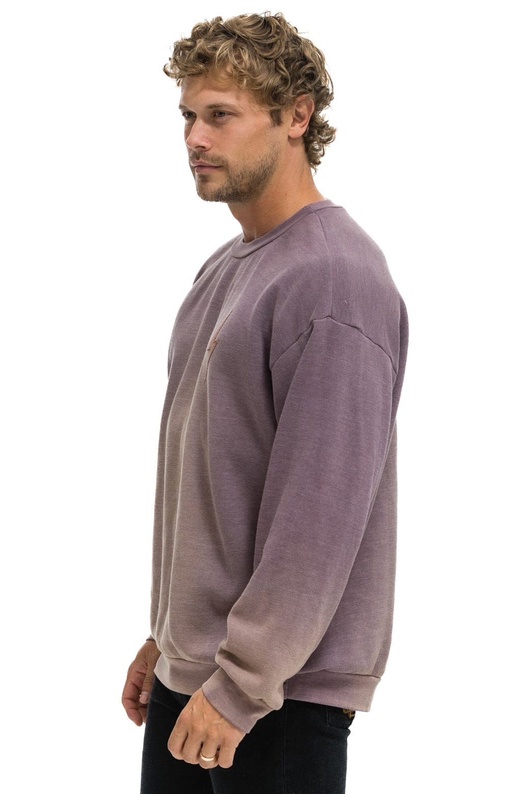 BOLT STITCH 2 RELAXED CREW SWEATSHIRT - FADED MOCHA - Image 4