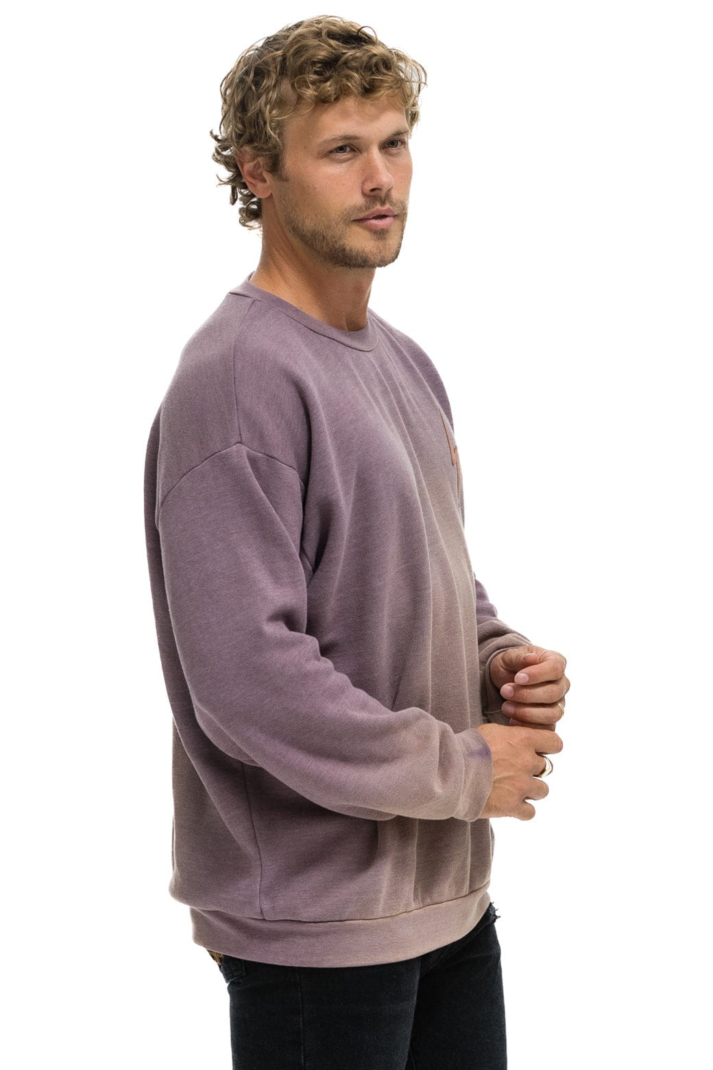 BOLT STITCH 2 RELAXED CREW SWEATSHIRT - FADED MOCHA - Image 6