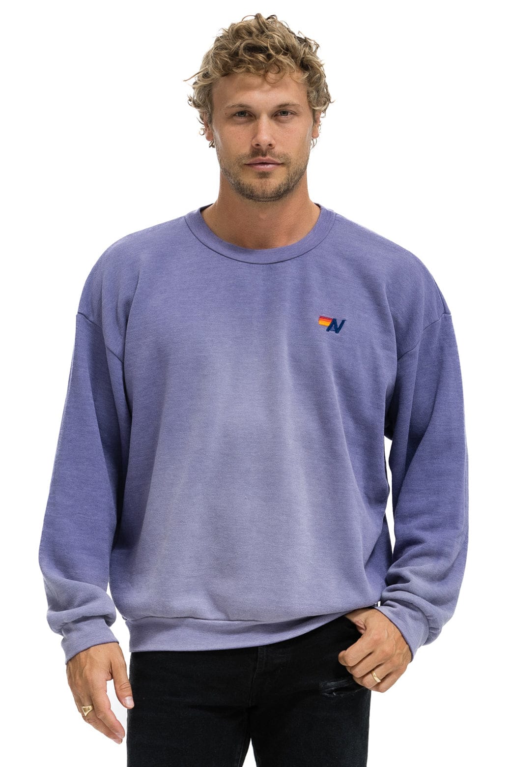 ESSENTIAL RELAXED CREW SWEATSHIRT - FADED GRAPE - Image 2