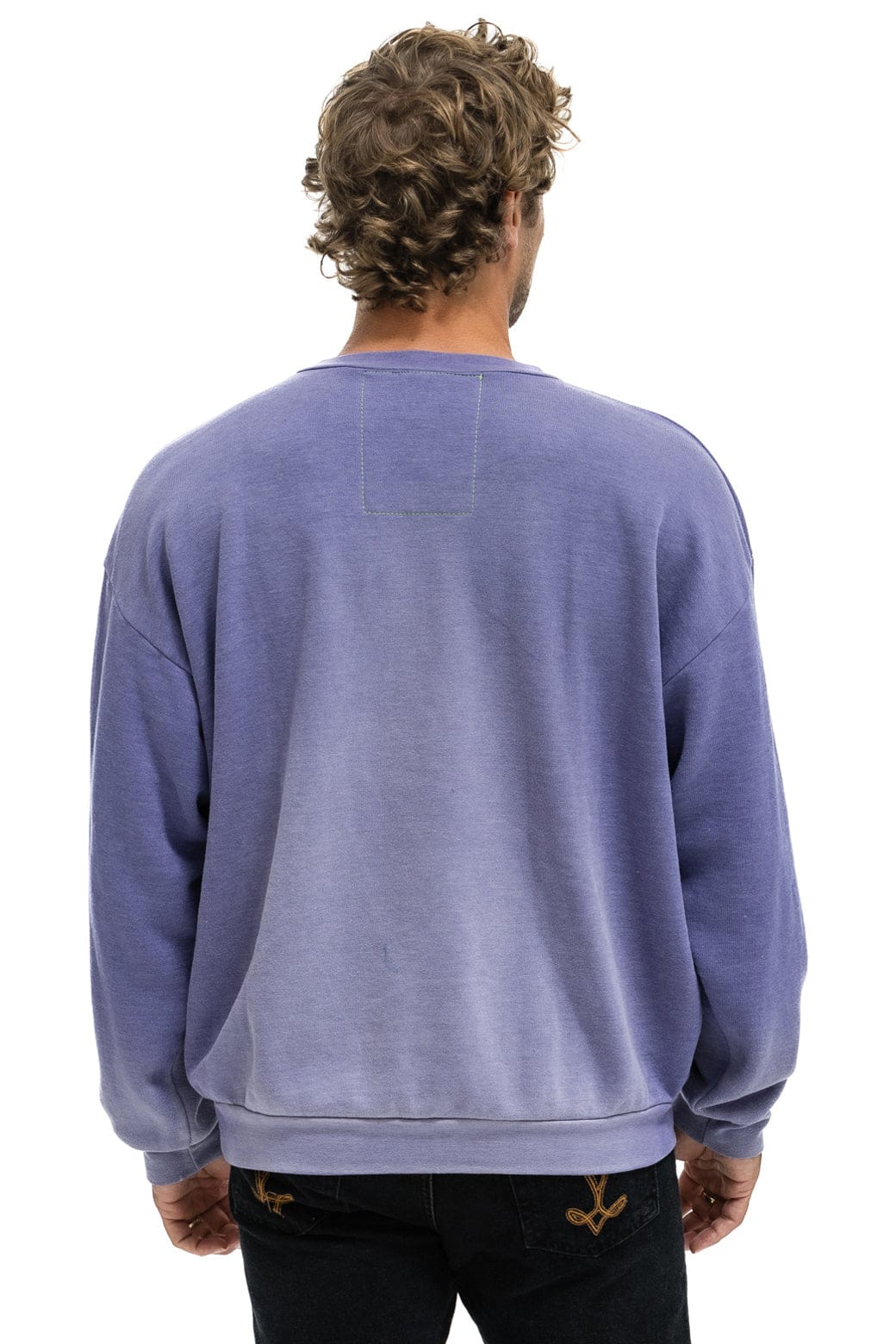 ESSENTIAL RELAXED CREW SWEATSHIRT - FADED GRAPE - Image 8