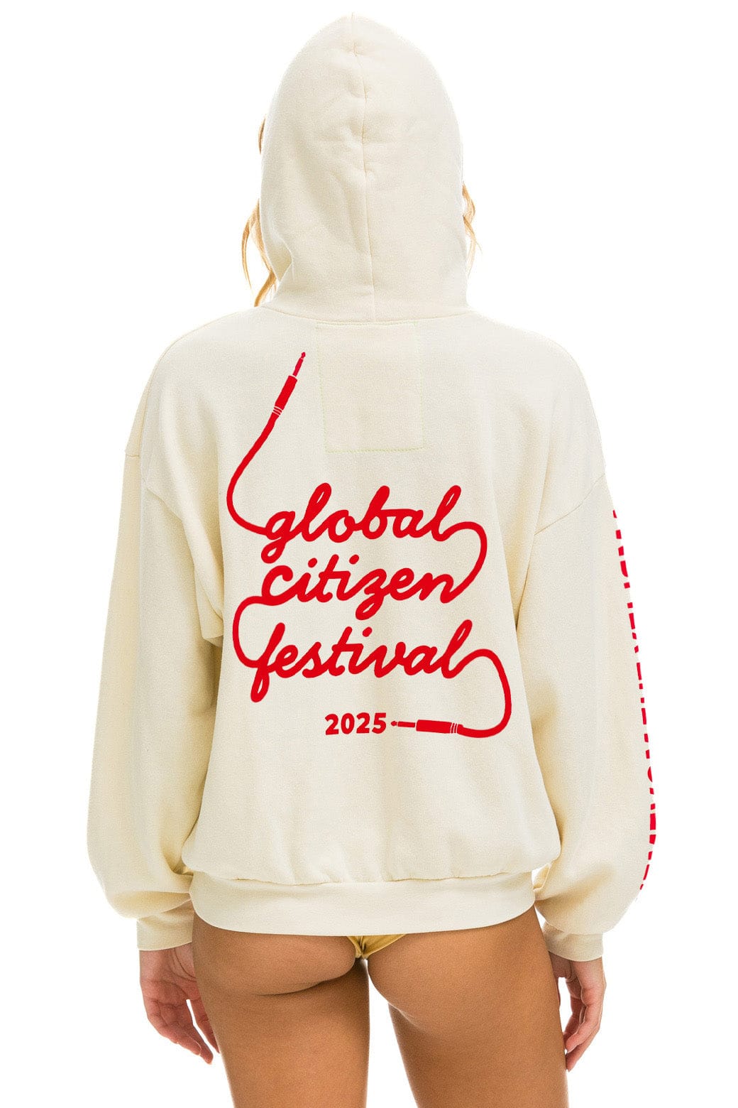GLOBAL CITIZEN 2025 RELAXED PULLOVER HOODIE - VINTAGE WHITE - Image 3
