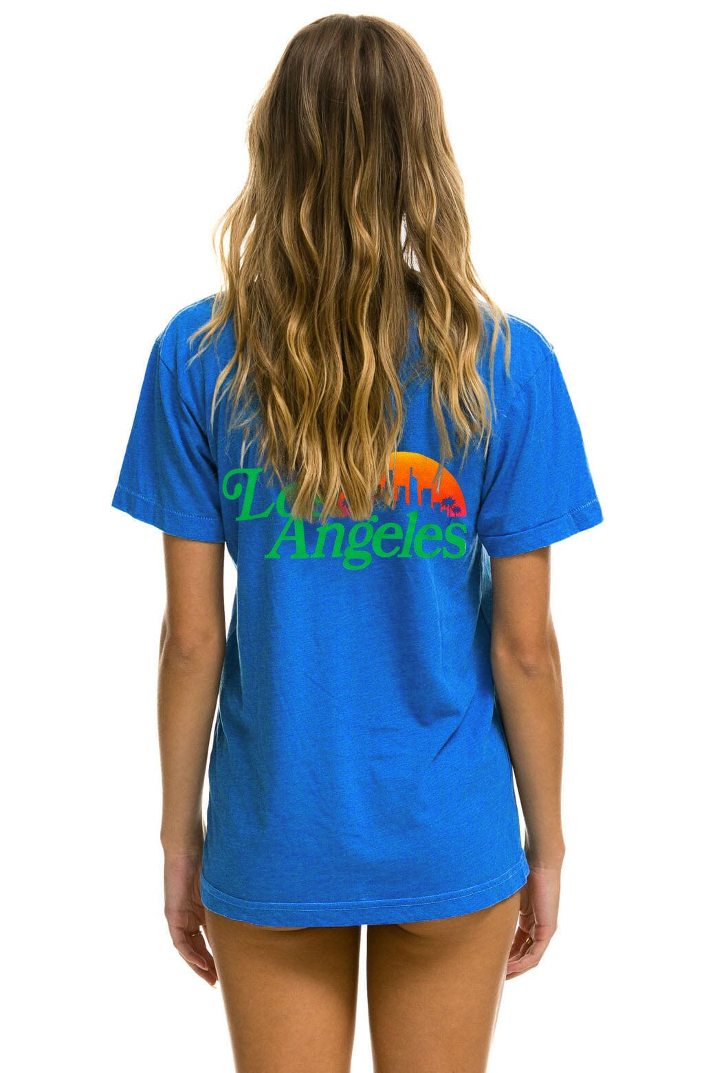 LOS ANGELES WINE & FOOD 2025 CREW TEE SHIRT - ADVENTURE BLUE - Image 4