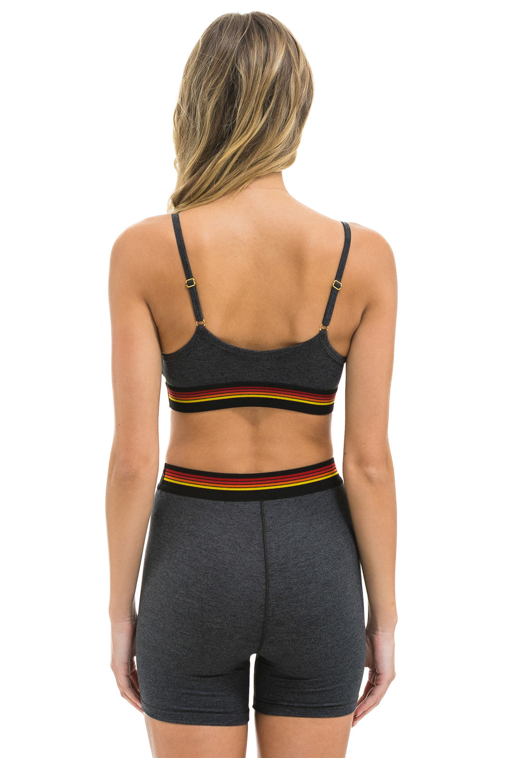 LOGO ADJUSTABLE BRALETTE - CHARCOAL - Image 3