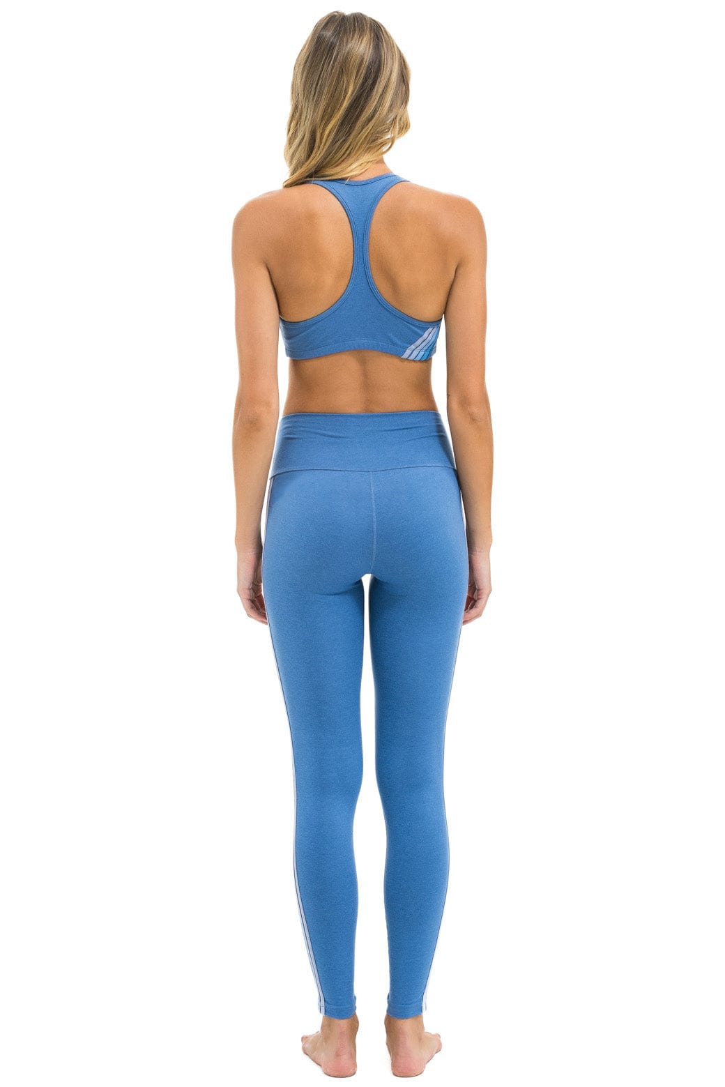 FULL LENGTH HI-RISE 5 STRIPE LEGGINGS - WATER - Image 4