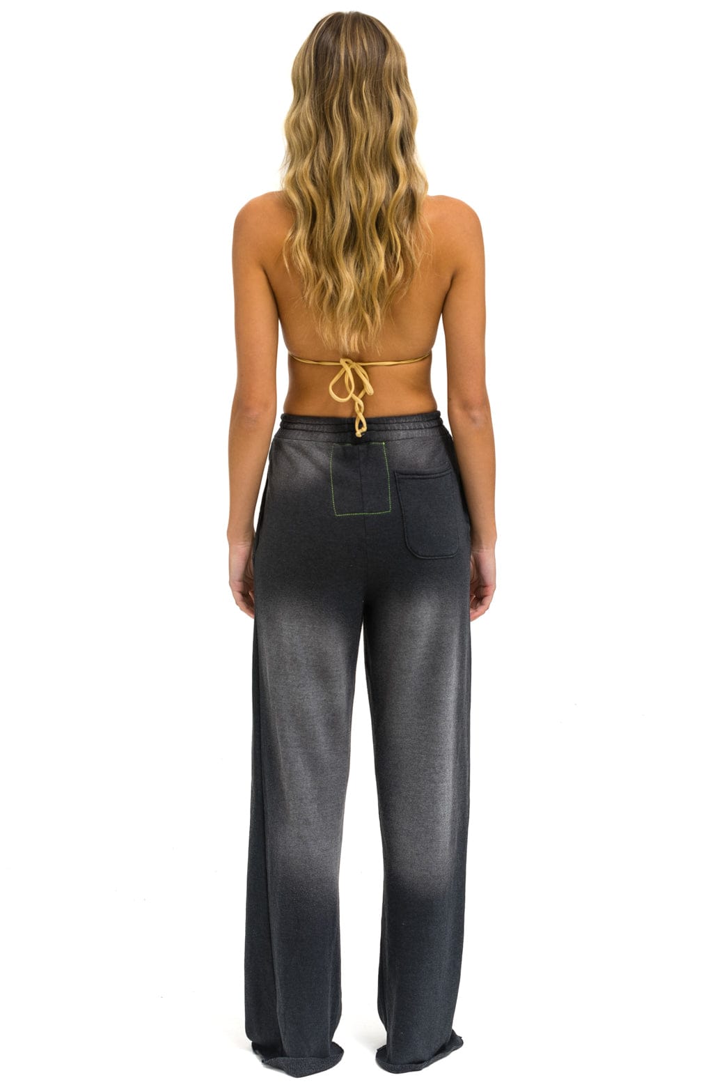 BOLT STITCH WIDE LEG POCKET SWEATPANTS - FADED SMOKE - Image 4