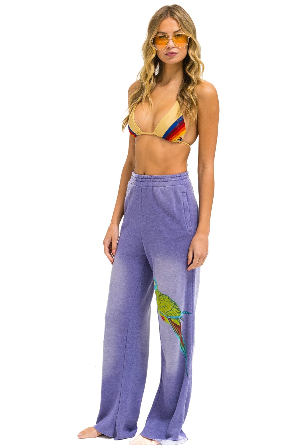 PARROT WIDE LEG POCKET SWEATPANTS - FADED GRAPE - Image 4