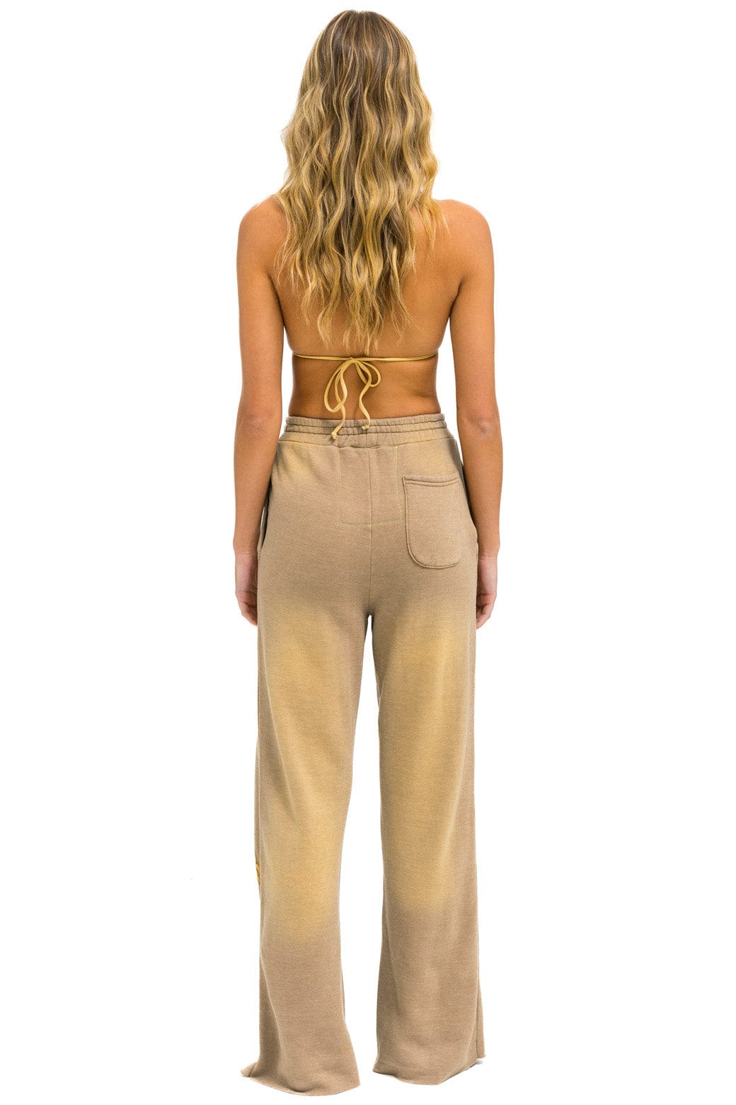 PARROT WIDE LEG POCKET SWEATPANTS - FADED TAN - Image 4