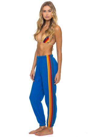 5 STRIPE SWEATPANTS - ADVENTURE BLUE