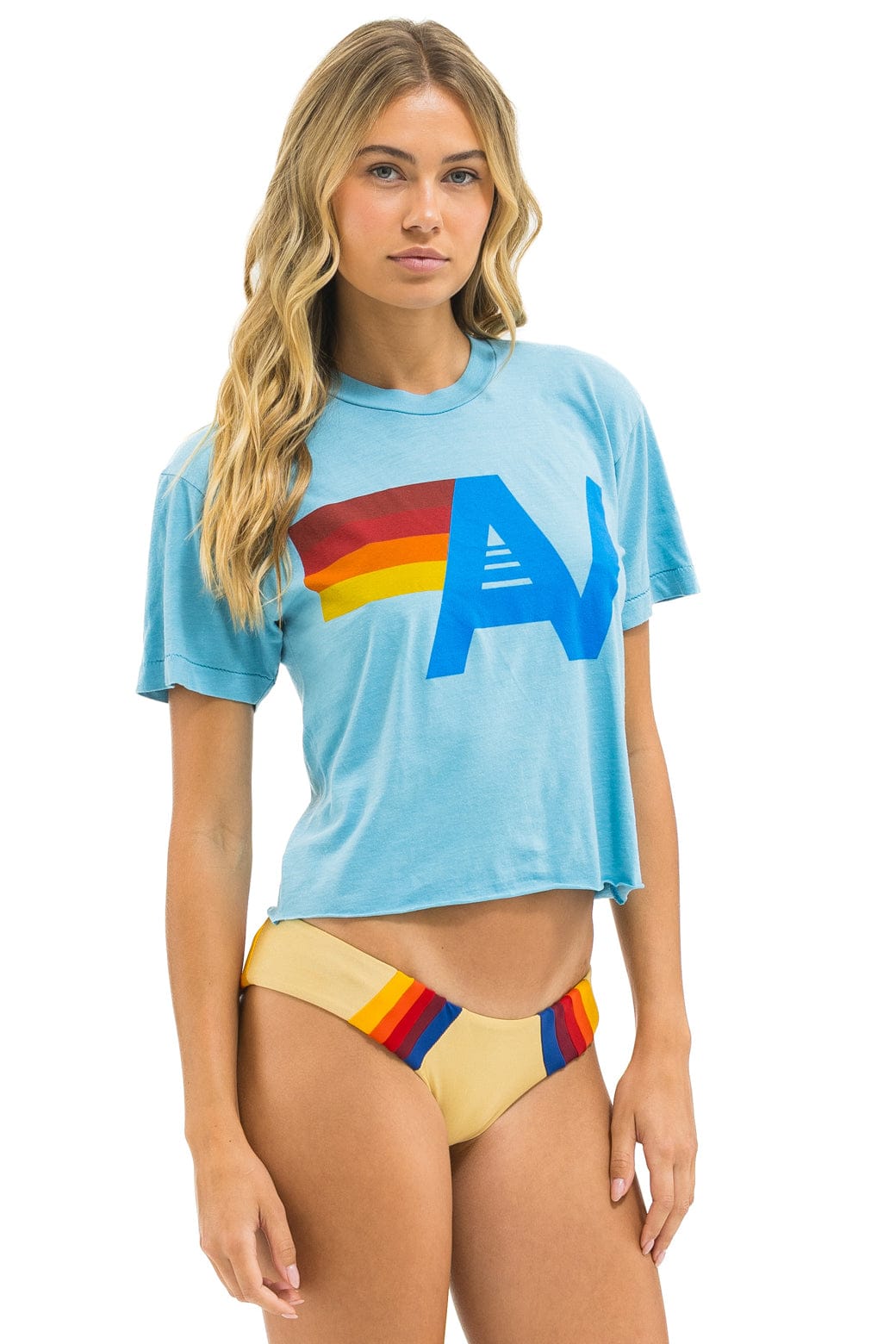 LOGO BOYFRIEND TEE - AQUA - Image 2