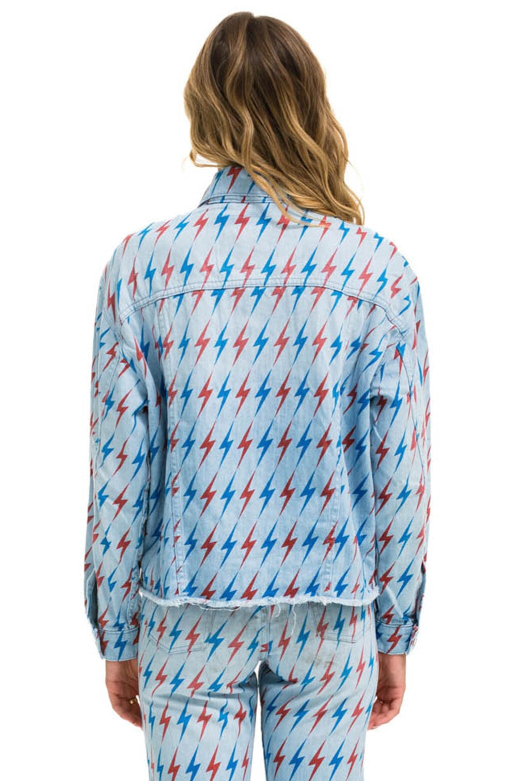 AVIATOR BOLT OVERSIZED CUTOFF DENIM JACKET - SUPER LIGHT - Image 3