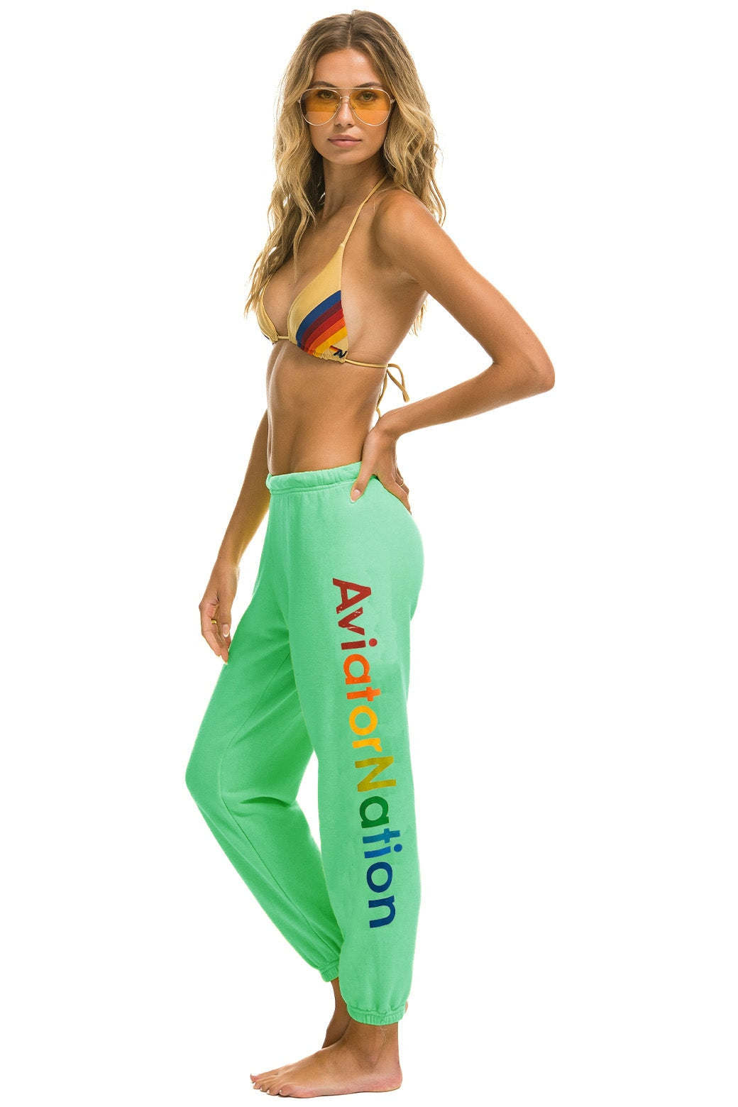 AVIATOR NATION ASPEN SWEATPANTS - MINT - Image 2