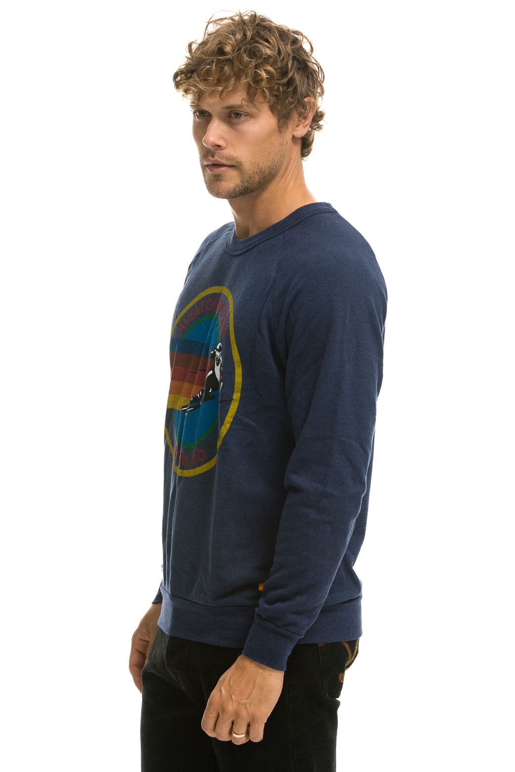 AVIATOR NATION ASPEN CREW SWEATSHIRT - NAVY - Image 4