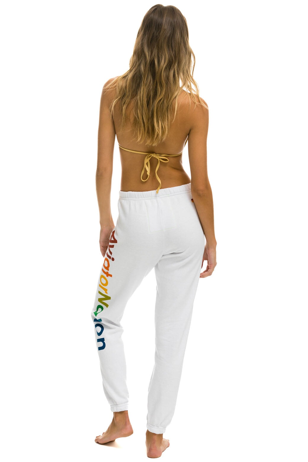 AVIATOR NATION AUSTIN SWEATPANTS - WHITE - Image 4