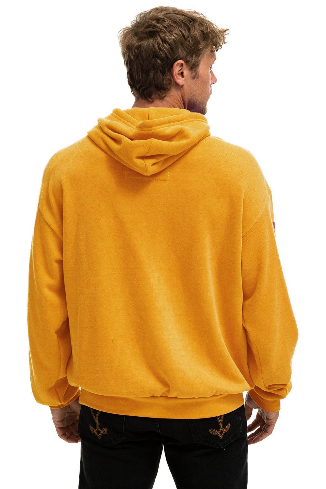 AVIATOR NATION HAIGHT ASHBURY RELAXED PULLOVER HOODIE - GOLD - Image 4