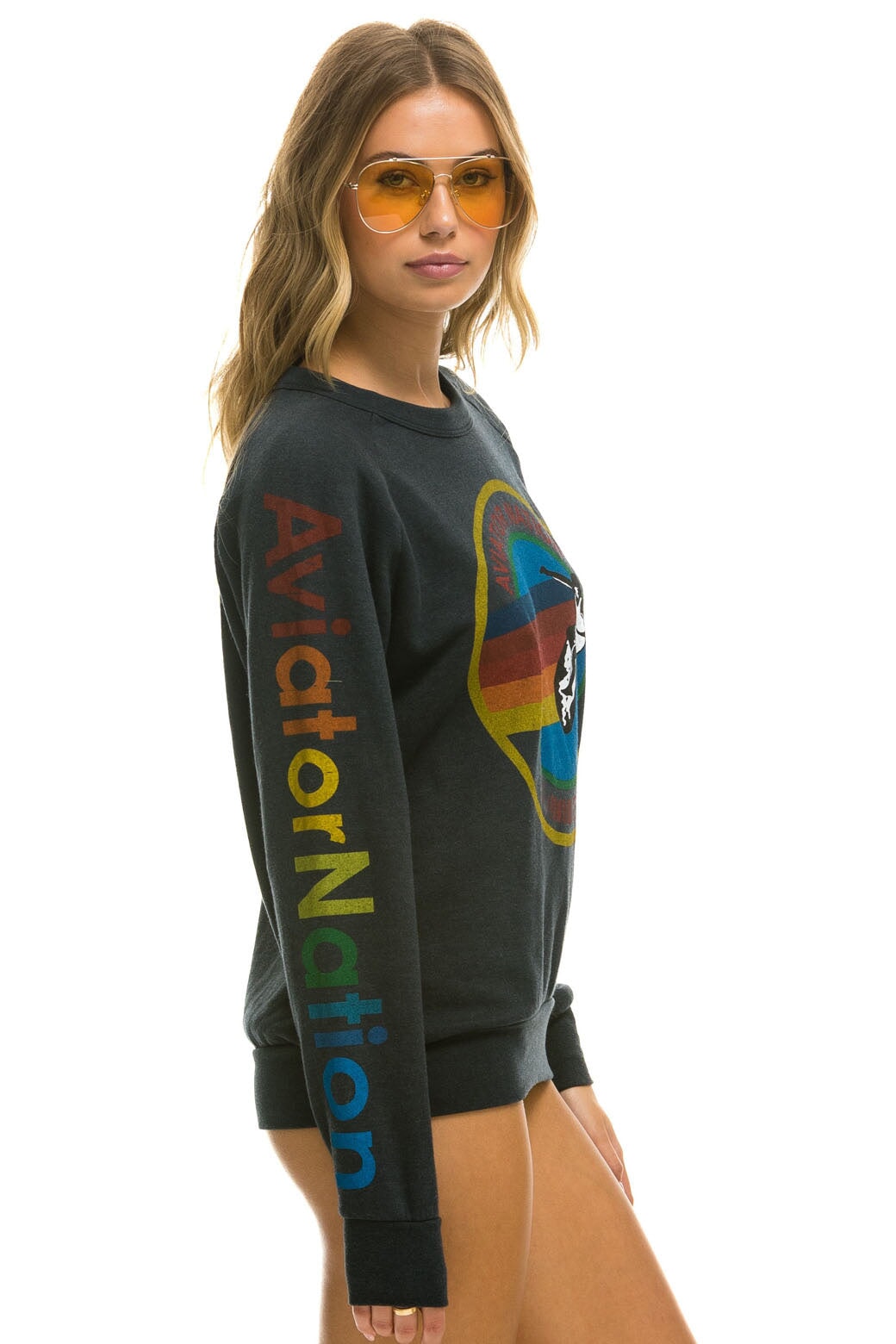 AVIATOR NATION HAMPTONS CREW SWEATSHIRT - CHARCOAL - Image 4