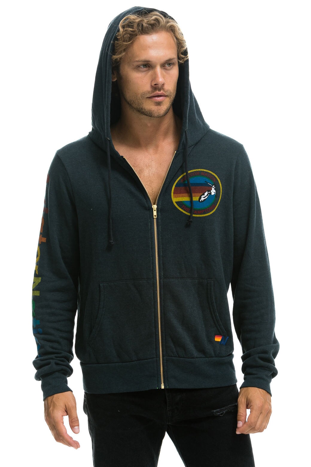 AVIATOR NATION HAMPTONS HOODIE - CHARCOAL - Image 2