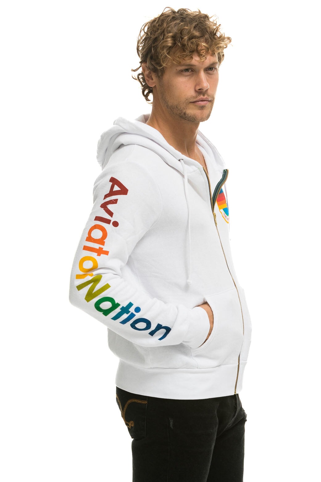 AVIATOR NATION HAMPTONS HOODIE - WHITE - Image 5