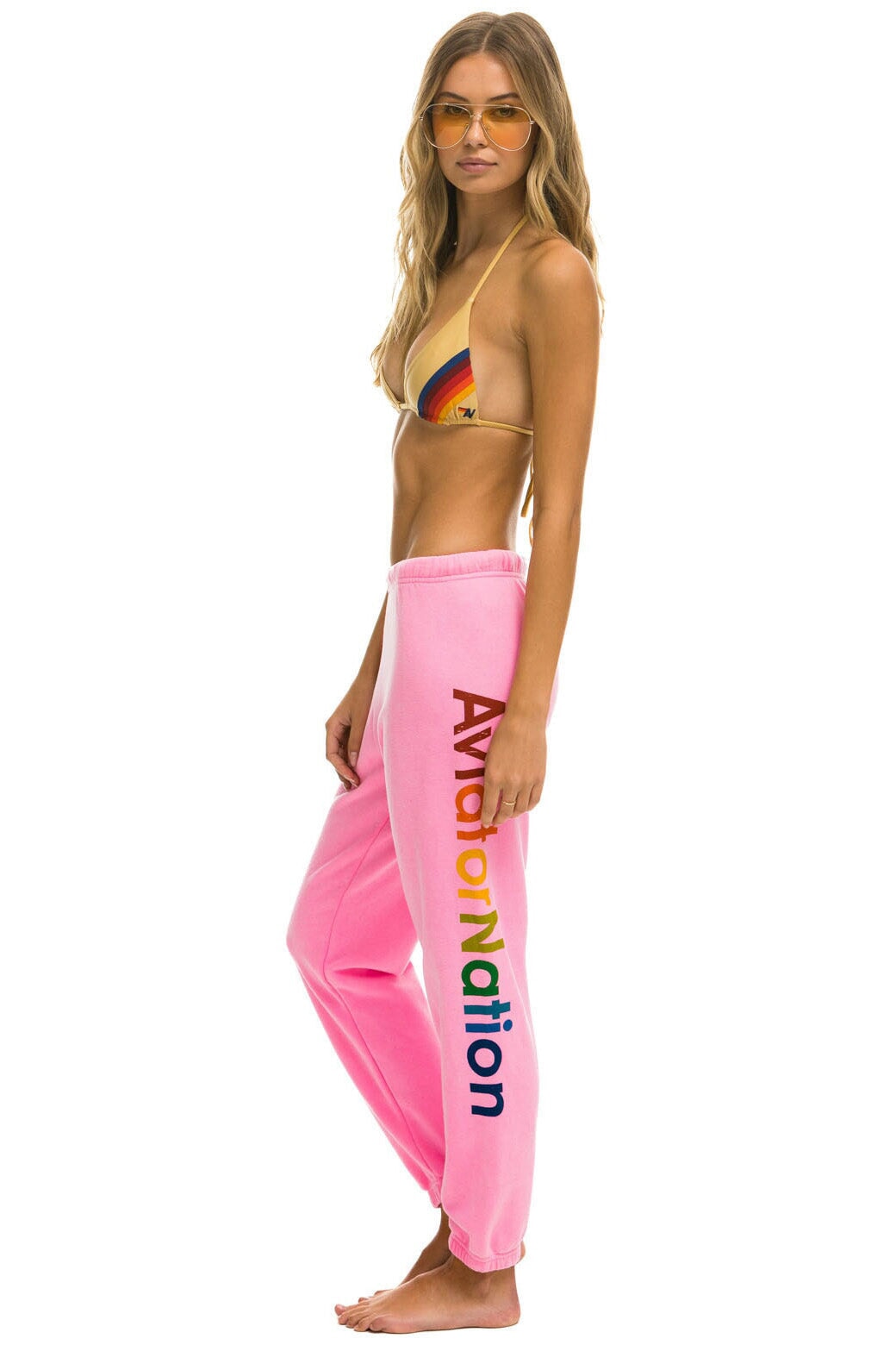 AVIATOR NATION HAMPTONS SWEATPANTS - NEON PINK - Image 3