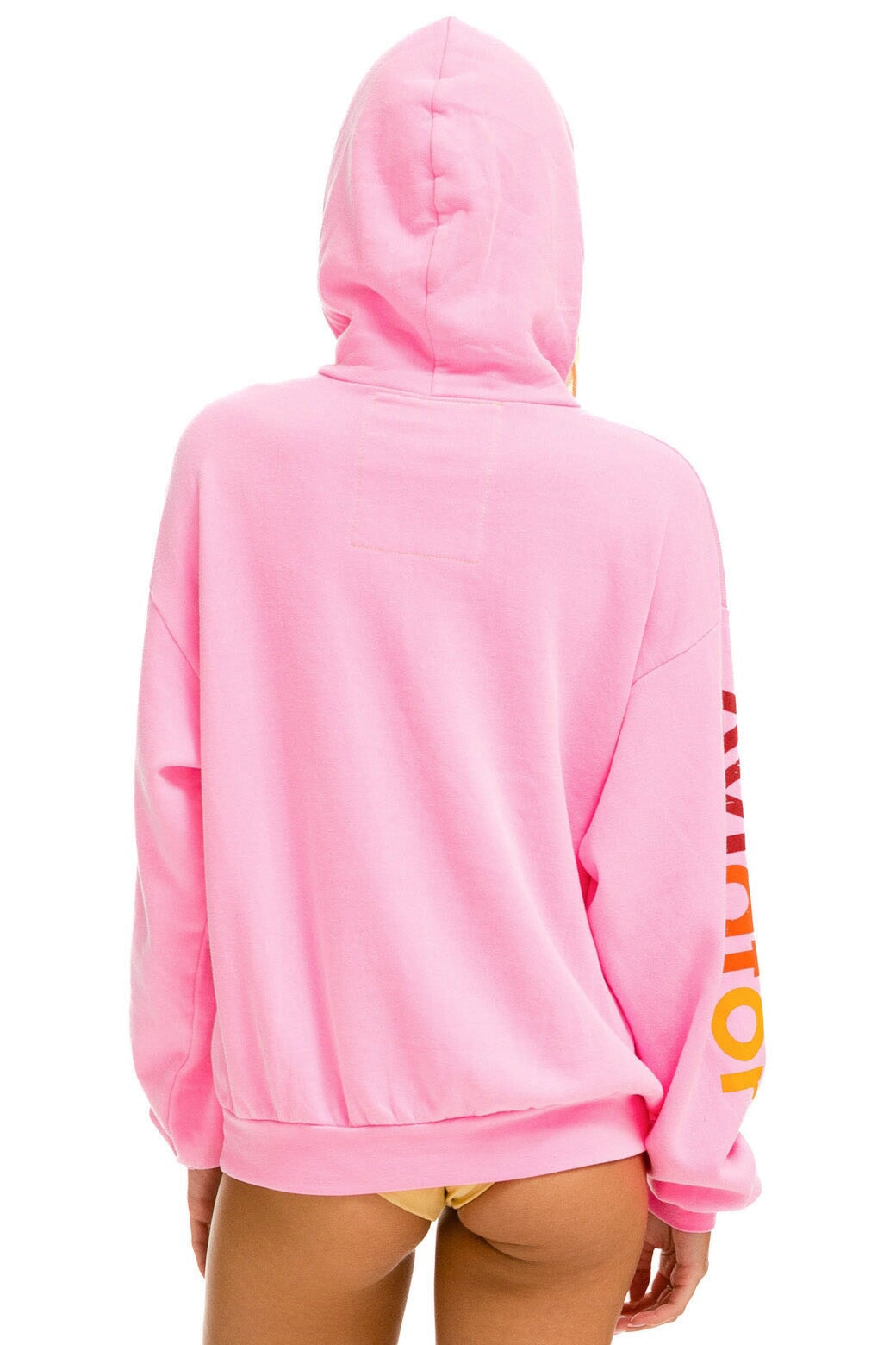 AVIATOR NATION MIAMI RELAXED PULLOVER HOODIE - NEON PINK - Image 3