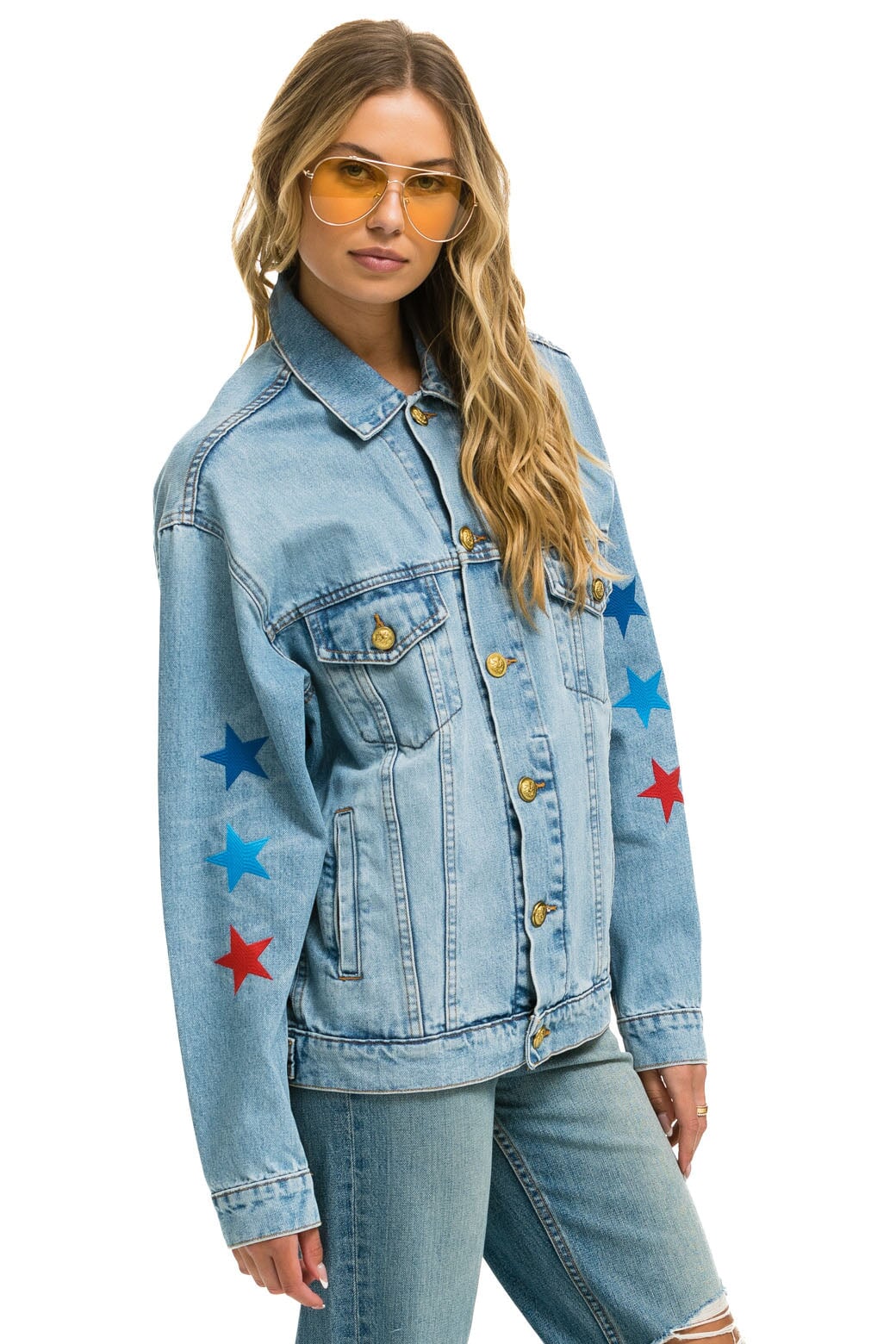 AVIATOR NATION OVERSIZED CONCERT DENIM JACKET - SUPER LIGHT - Image 14